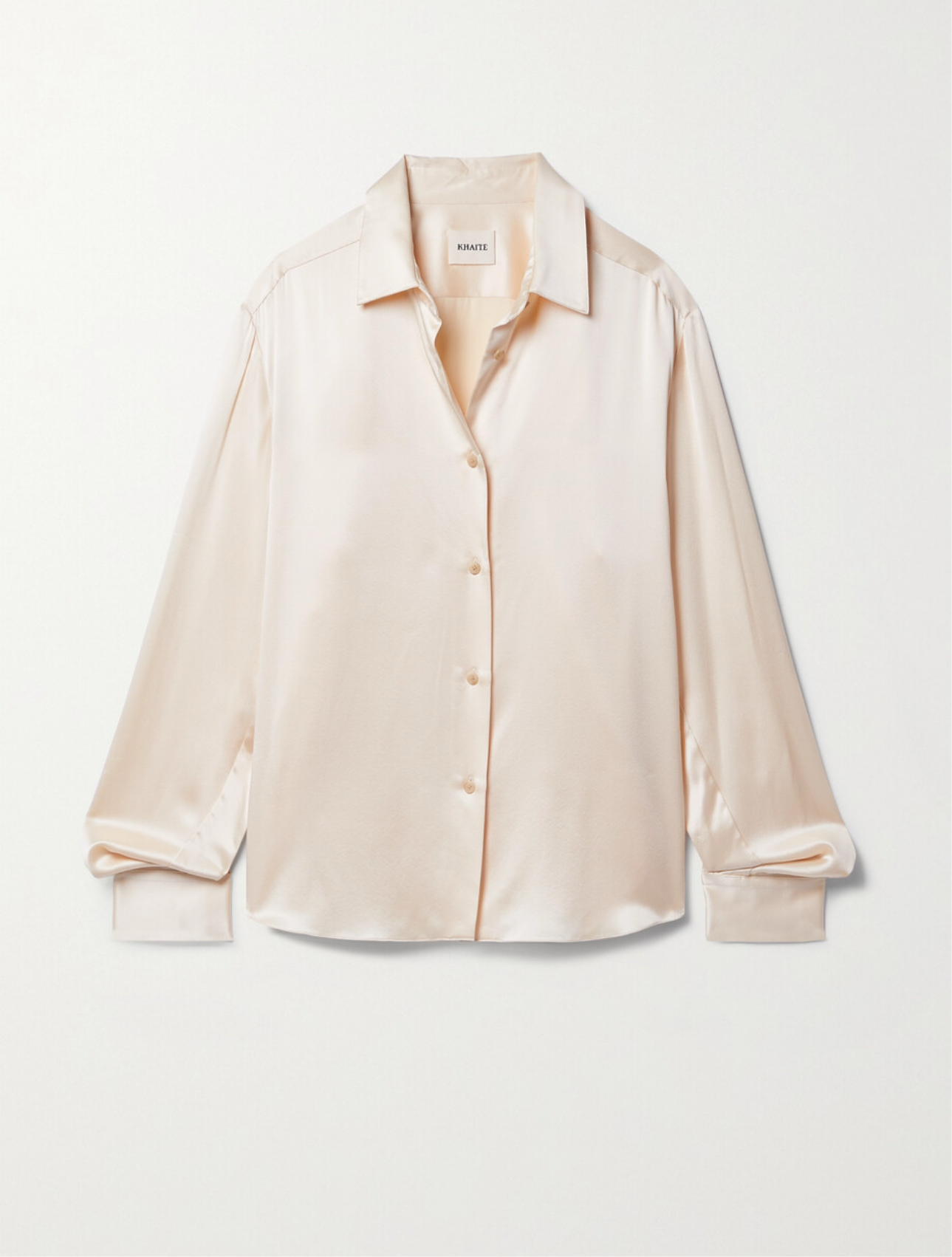 KHAITE Argo Silk Satin Blouse Sz 2 Pristine