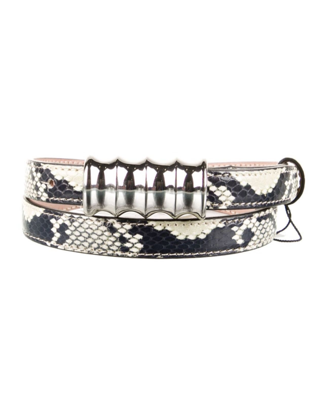 KHAITE Thin silver tone belt Sz XS