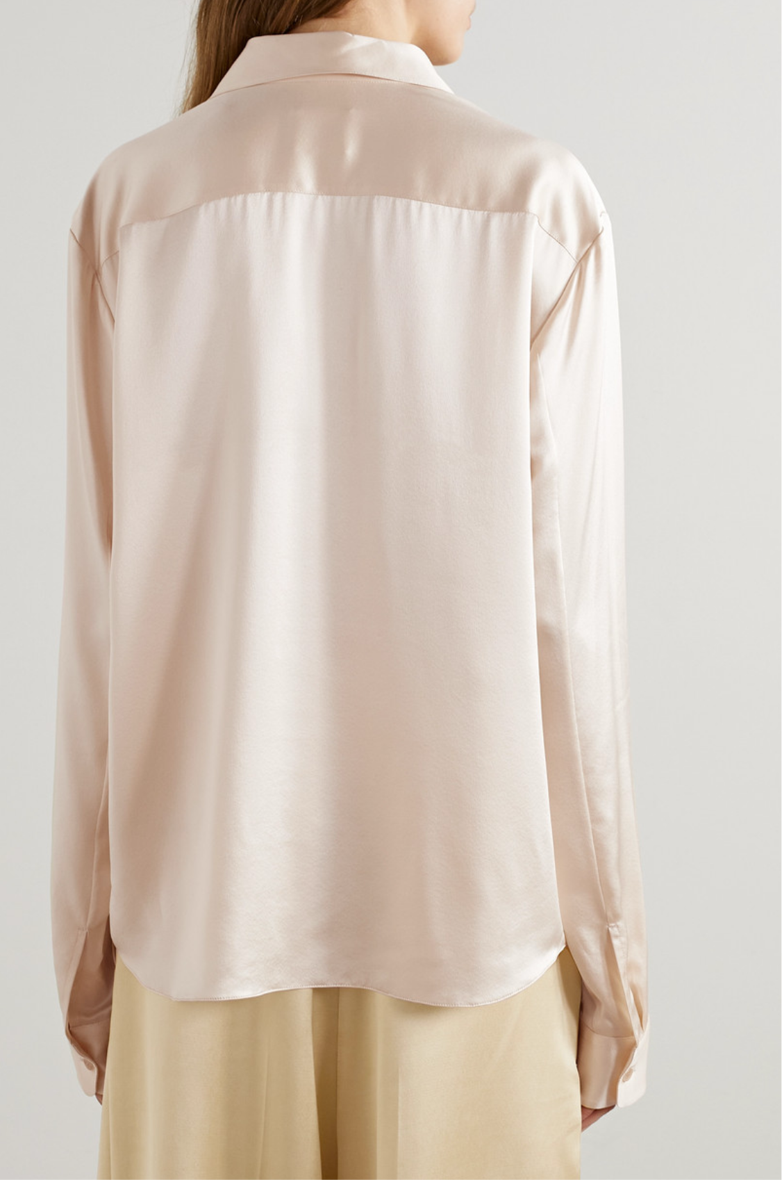 KHAITE Argo Silk Satin Blouse Sz 2 Pristine