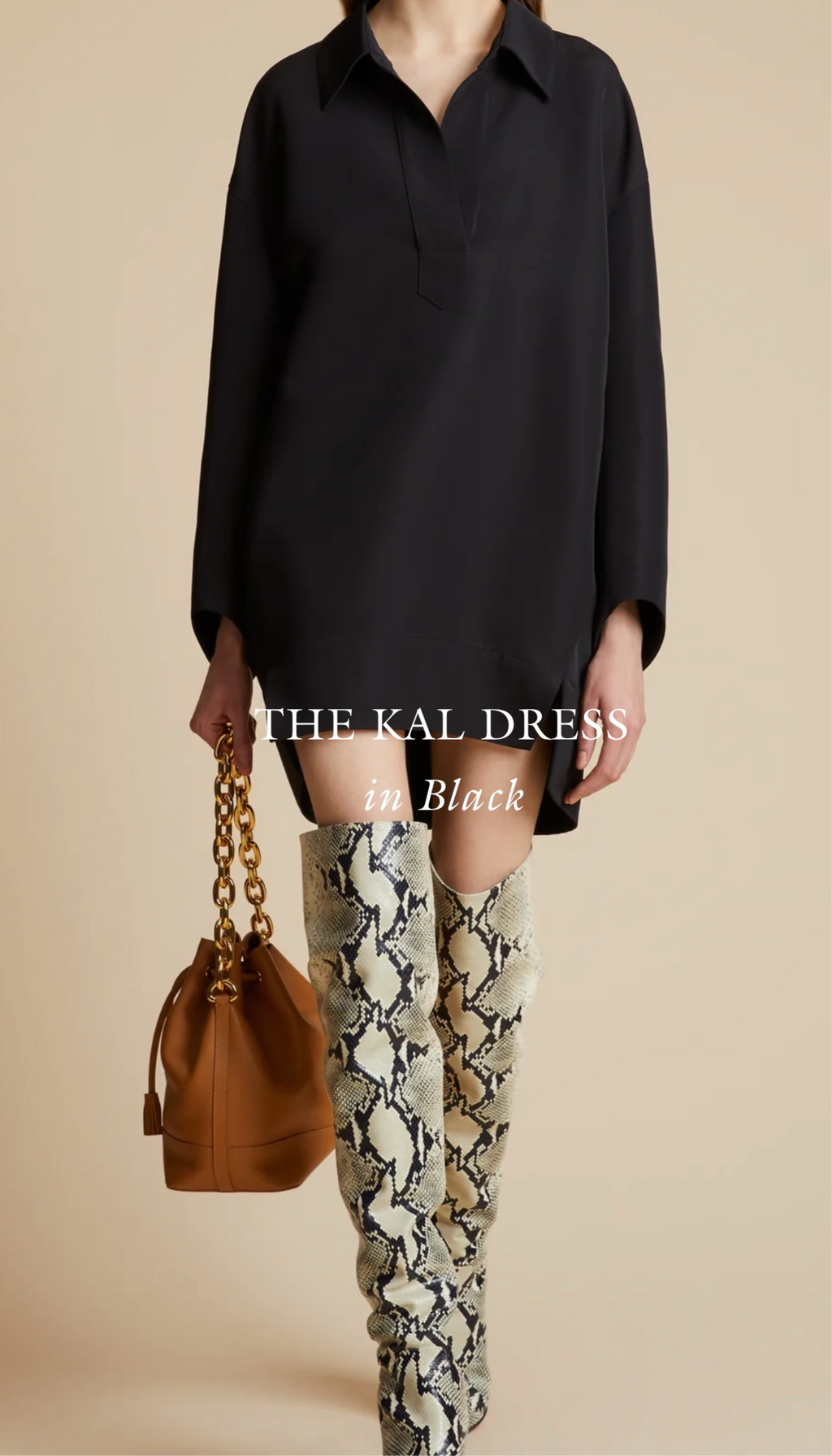 KHAITE Kal Dress in Black Sz S Pristine