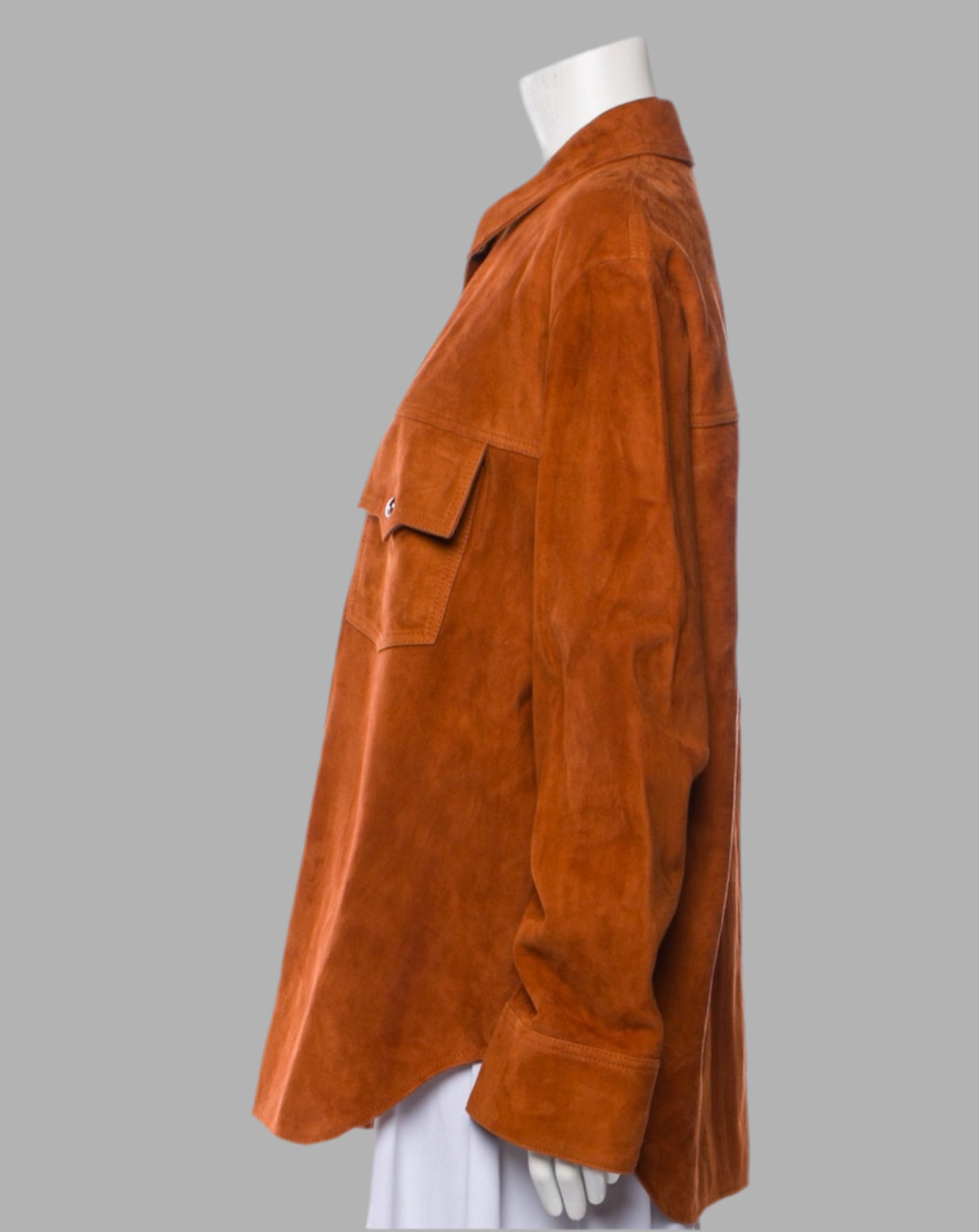 KHAITE Suede Jinn Top in Rust Sz 6