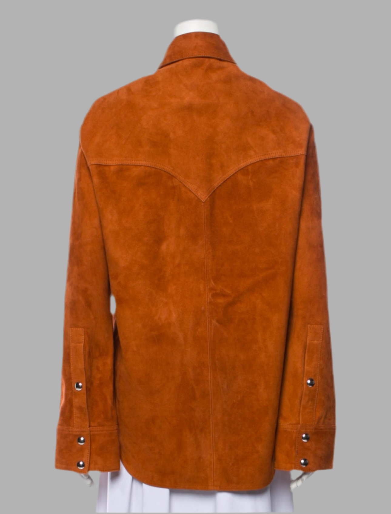 KHAITE Suede Jinn Top in Rust Sz 6