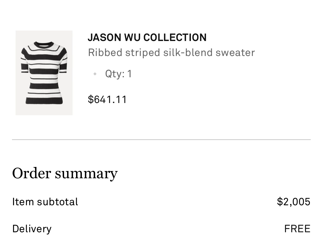 JASON WU COLLECTION Rare Find Net-A-Porter Sz XS