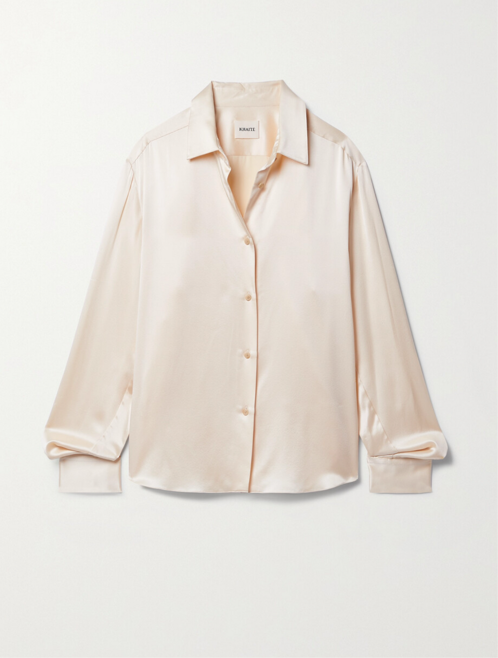 KHAITE Argo Silk Satin Blouse Sz 2 Pristine