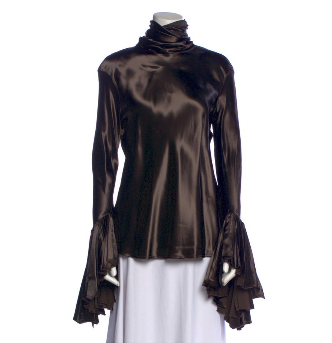 KHAITE pristine brown viscose stunner Sz S