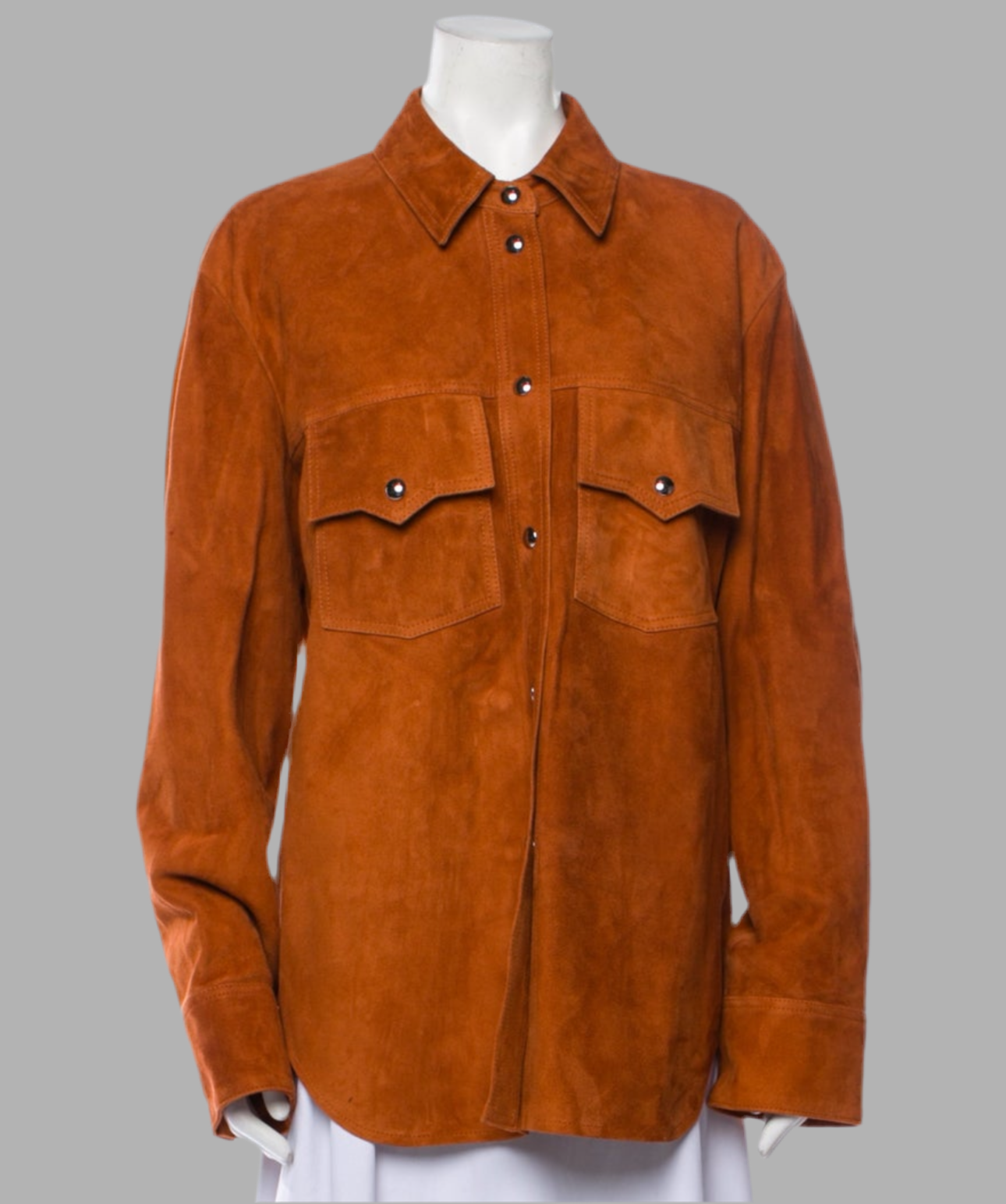 KHAITE Suede Jinn Top in Rust Sz 6