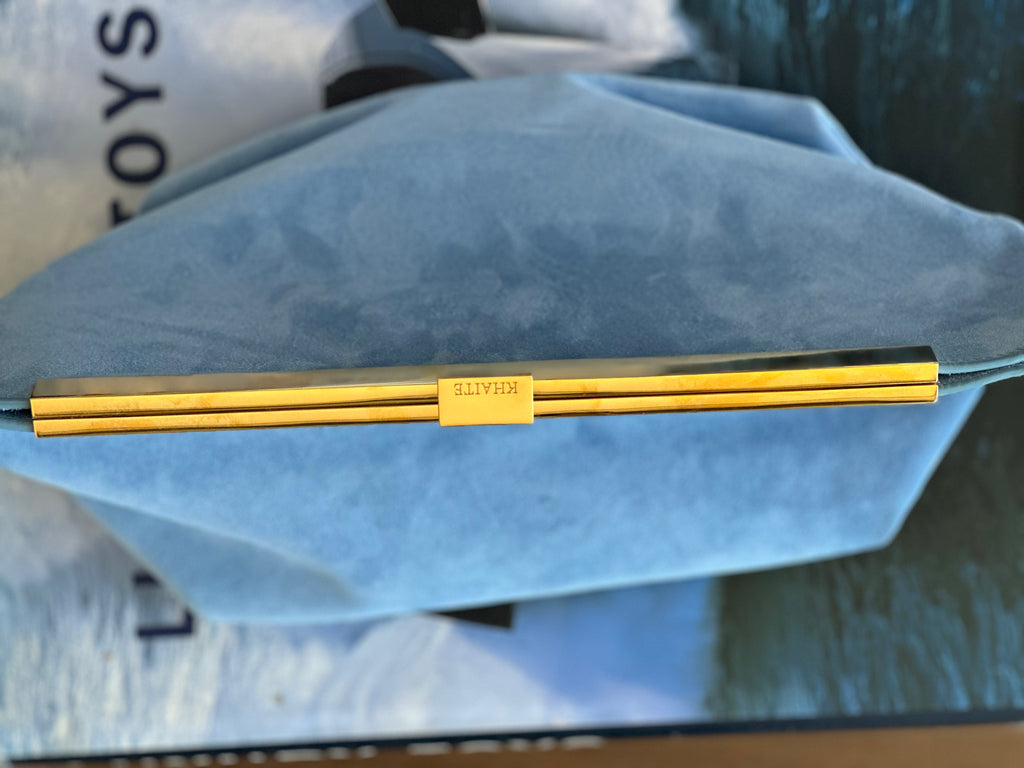 KHAITE Aimee Clutch in Atmosphere SOLD OUT Pristine