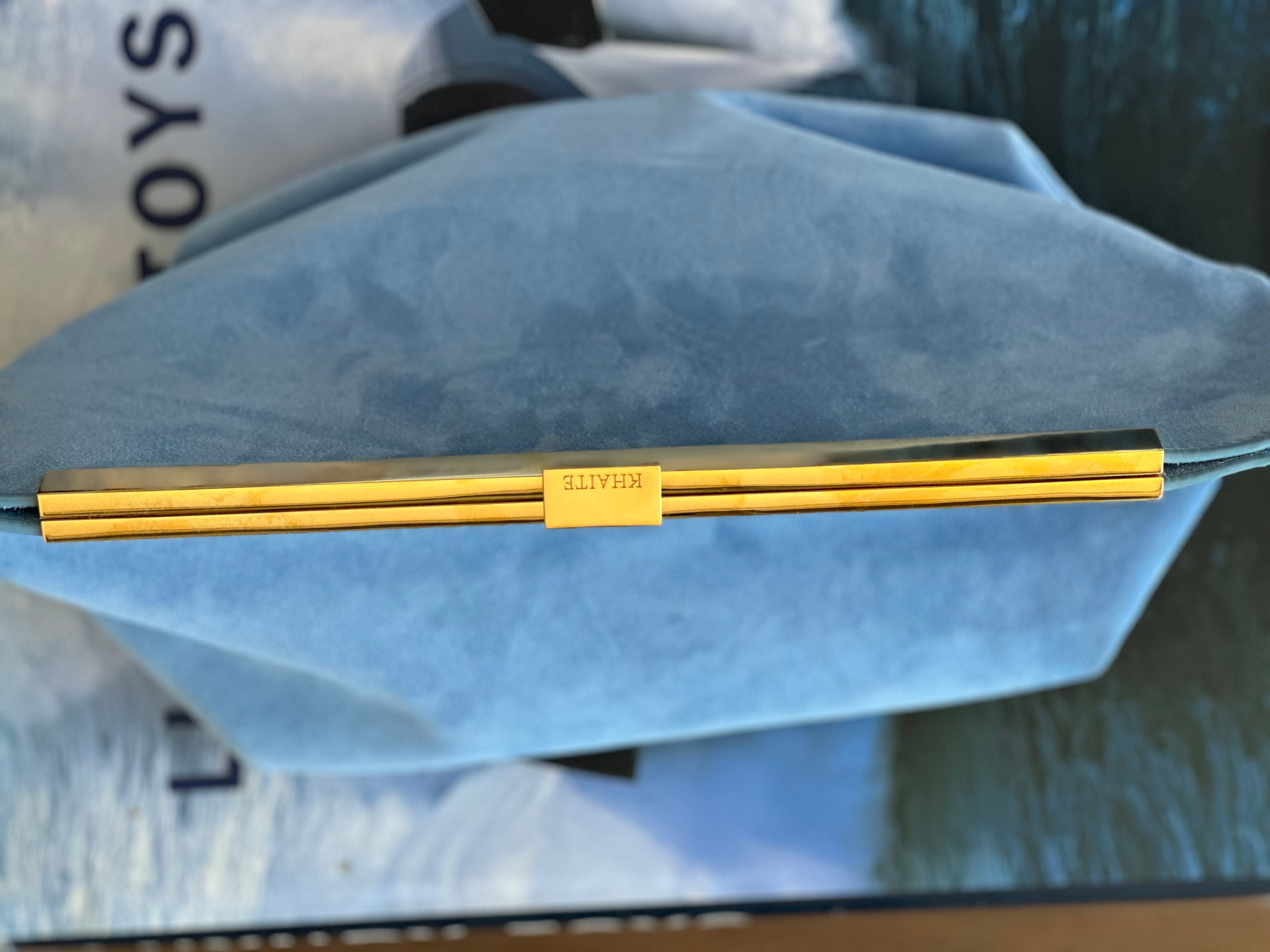 KHAITE Aimee Clutch in Atmosphere SOLD OUT Pristine