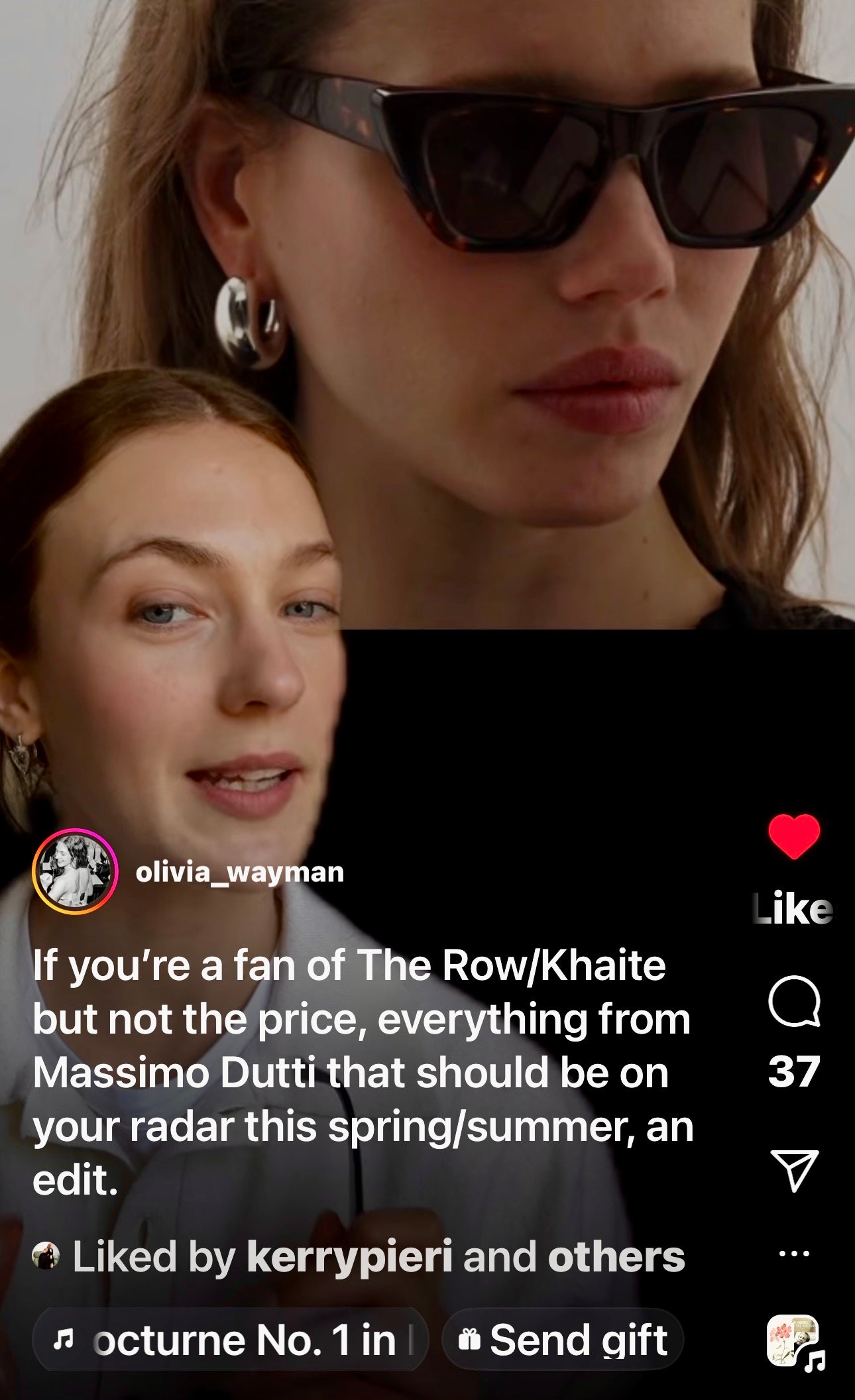 Coveted MASSIMO DUTTI Sunglasses just like PHOEBE Philo!