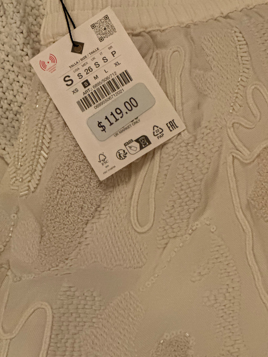 Most Wanted Beaded Shorts from Zara NWT Sz S