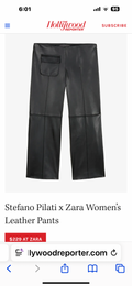 SAINT LAURENT for Zara Leather Pants Sz S