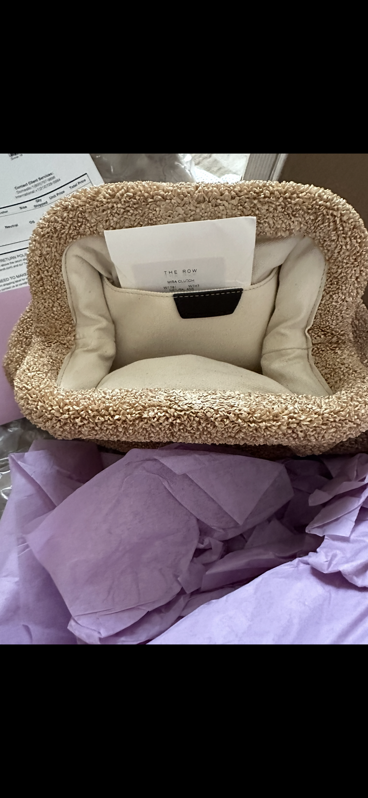 The Row Mira Clutch in Natural NWT