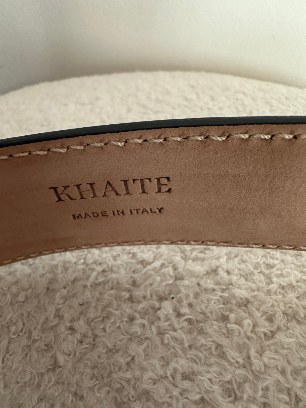 KHAITE Pristine Black Leather Belt Sz 70