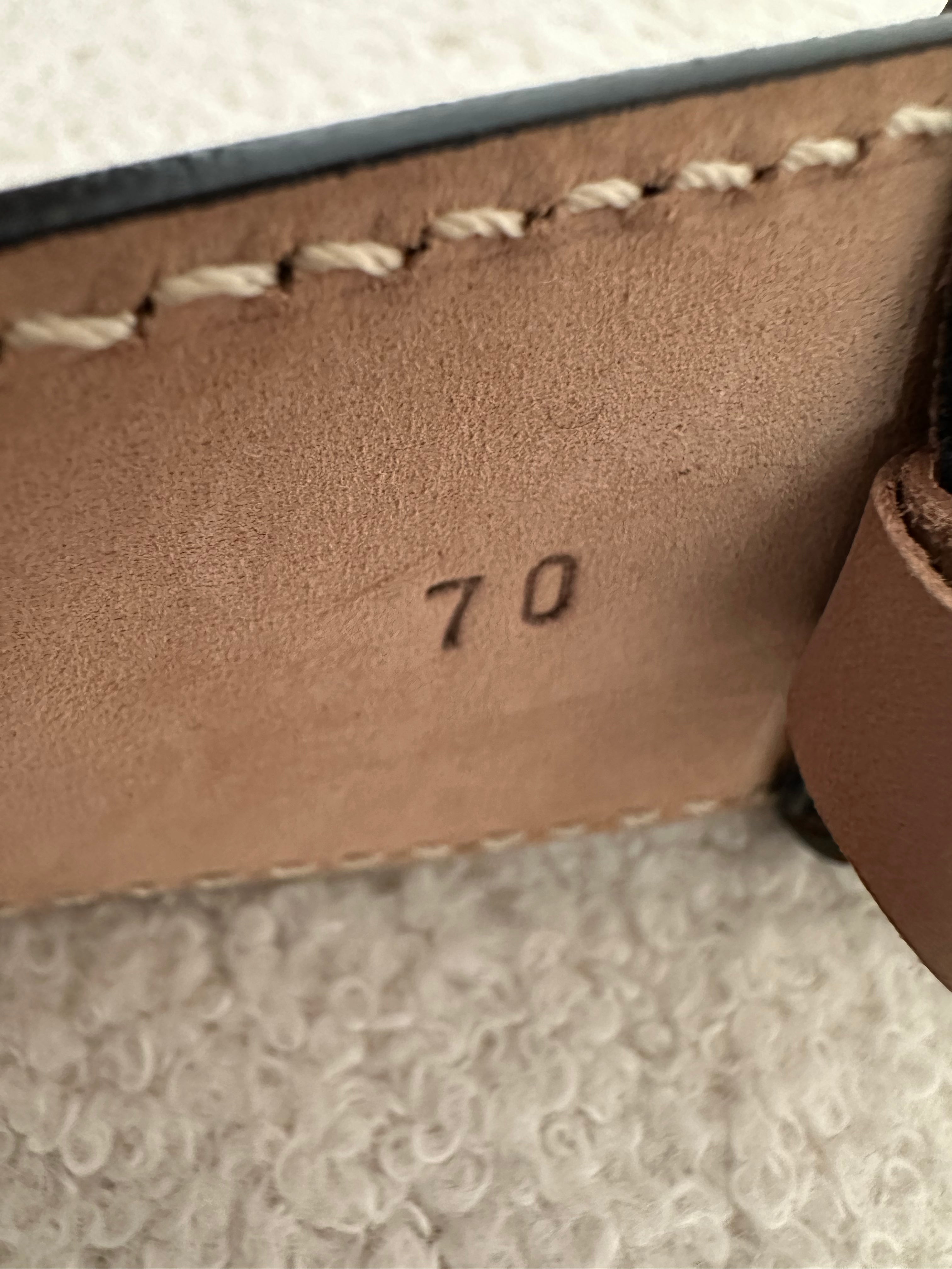 KHAITE Pristine Black Leather Belt Sz 70